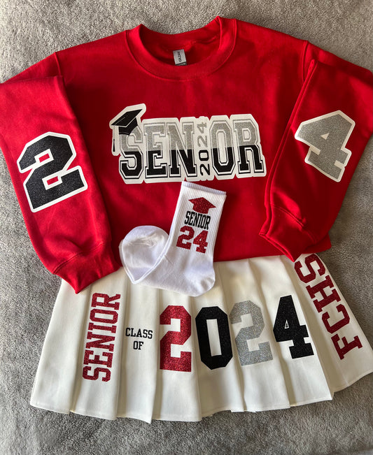 Customized Class of 2025 Senior Skirt Set