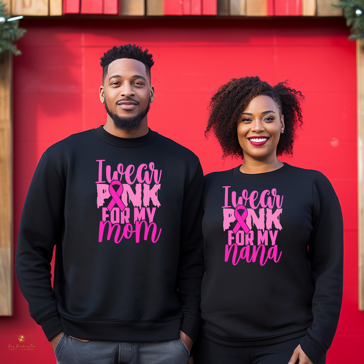 Stylish Breast Cancer Awareness Shirts & Hoodies - "I Wear Pink For" Collection