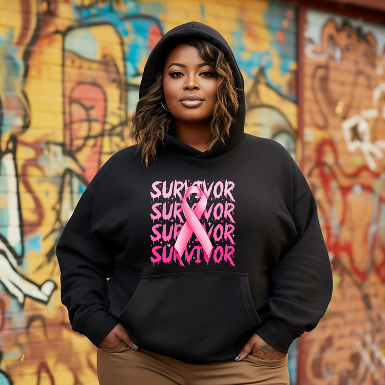 Breast Cancer Survivor Shirts & Hoodies - Pink Gradient Design