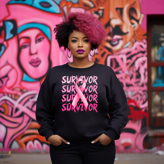 Breast Cancer Survivor Shirts & Hoodies - Pink Gradient Design