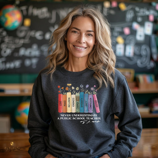 Tim Walz Quote Shirt - "Never Underestimate the Power of a Public School Teacher"