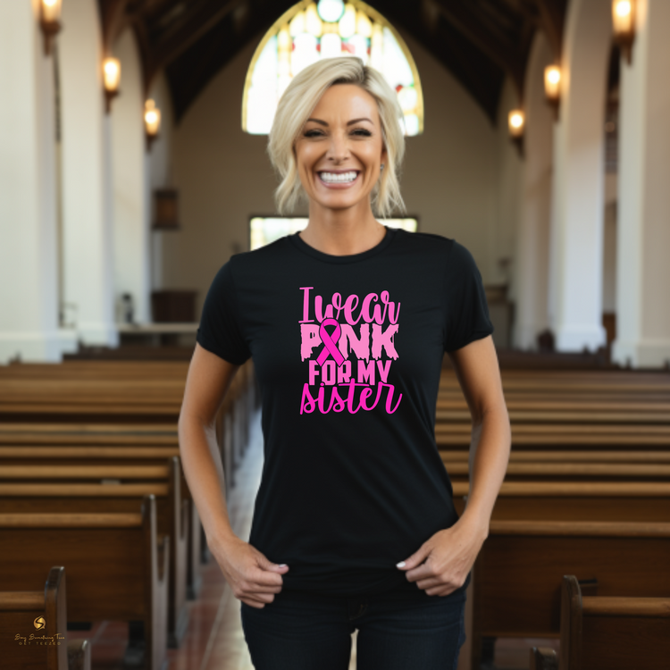 Stylish Breast Cancer Awareness Shirts & Hoodies - "I Wear Pink For" Collection